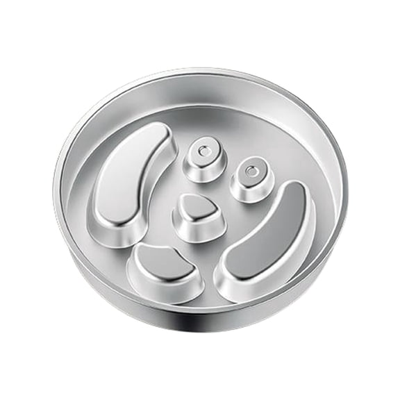 Stainless Steel Slow Food Bowl for Dogs and Cats, Thickened Large Capacity Pet Feeding Bowl, Design, Durable and Stable Pet Bowl for Daily Use