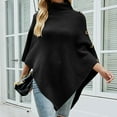 thumbnail image 2 of LYXSSBYX Womens Long Sleeve Dress Hot Sale Womens Tops 2022 New Fashion Autumn Winter Solid Shawl Button Cloak Lapel-Neck Knitting Coat Tops, 2 of 6