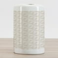 thumbnail image 2 of Ivory Ceramic Toothbrush Holder, Geometric Continuous Diagonal Diamond Shaped Abstract Monochrome Digital Style Pattern, Decorative Versatile Countertop for Bathroom, 4.5" X 2.7", Cream, by Ambesonne, 2 of 4