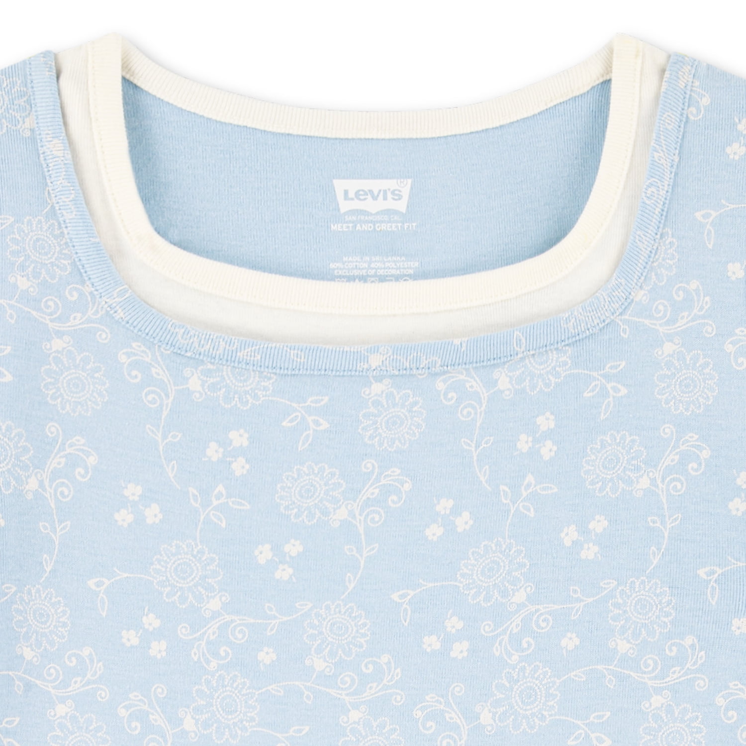 Levi Girls Layered Short Sleeve Top, Sizes 7-16