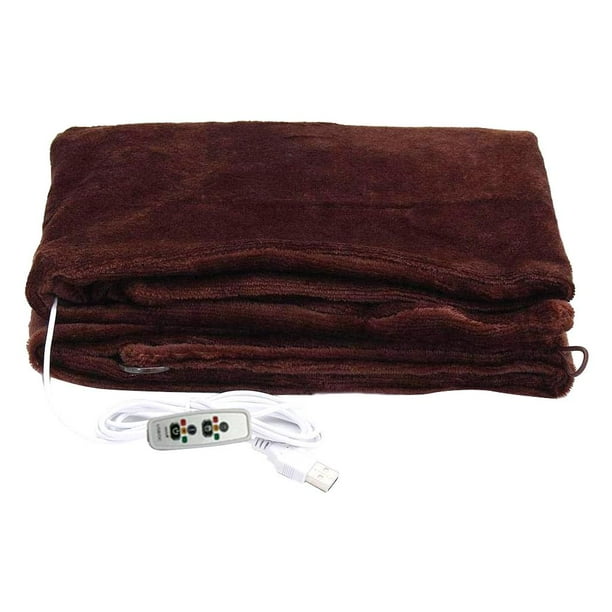 USB Power Heating Shawl Winter Lap Electric Warming Heated Blanket