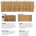 thumbnail image 5 of VHC Brands Simple Life 16 x 72 Inch Cotton Ruffled Valance Accent Curtain, 5 of 5