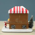 thumbnail image 4 of Figurita navideña de carro de palomitas de maíz ligero con luces para la nieve, 4 of 10