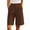 #03 Coffee 【Mix & Match: Stock Up on Your Favorite Colors】, variant on Women's Cotton High Waist Pleated Knee Length Wide Leg Shorts, Button Closure Belt Loop Pocket Work Pants, Flattering Summer Bottoms for Office Business | TruHer,Black M