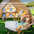thumbnail image 2 of 2300 BTU Portable Air Conditioner Cools with Remote, 45 sq.ft. with Dehumidifier in White for Tent, Camping, RV, 50 dBA, 2 of 12