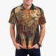 thumbnail image 1 of Balery Majestic Cosmic Lion Camisa Polo de Hombre con Estampado, de Manga Corta y Tejido Medio, Camisa Tipo Golf Polo-X-Large, 1 of 6