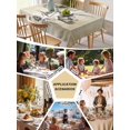 thumbnail image 5 of Yellow Beige Flower Table Cloth, Farmhouse Shabby Chic Wildflower Waterproof Tablecloth for Rectangle Tables, Reusable Washable Fabric Table Cover for Restaurant Kitchen Dining Tables 60"x102", 5 of 6