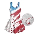 thumbnail image 6 of Tutolipy Star Stripes Girls’ Swimwear One Piece, Cross Shoulder Strap Design Bathing Suit, Comes with Lining for Beach, Size 8-9 Years, 6 of 8