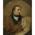 thumbnail image 3 of Johann Baptist Lampi the Elder 20x24 Black Modern Framed Museum Art Print Titled - Josef Klieber (Sculptor) (Around 1800), 3 of 5