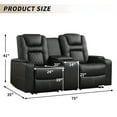 thumbnail image 4 of Bonzy Home Electric Power Recliner Sofa Set Theater Seating with Console Living Room Furniture Set, Cup Holders, Hidden Arm Storage, USB Ports, 4 of 7