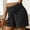 Black, variant on Women's Elastic Waist Solid Color Breathable Maternity Shorts for Casual Sports