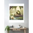thumbnail image 2 of Frog Reading A Book Under The Willow Tree Poster Wall Art, Modern Wall Decor For Living Room Bedroom, 16x24 UNFRAMED, 2 of 3
