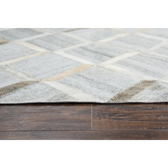 Gatney Rugs Tropics Area Rug WDT102 Gray Contrasted Blocks 8' x 10' Rectangle