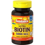 3 Pack - Sundance Vitamins Biotin 5000 mcg Tablets, 30 ea