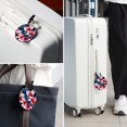 thumbnail image 6 of Fragmented Flowers 2Pcs PU Leather Round Luggage Tags with Privacy Cover and Name ID Tag for Suitcase, Handbags, Backpacks, School Bags, 6 of 6