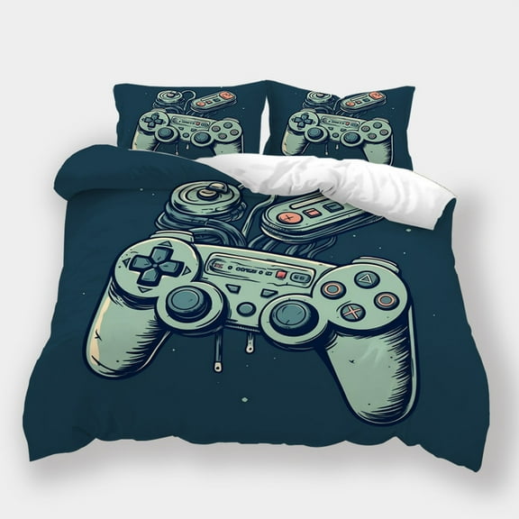 Home Bedclothes Duvet Cover Set Kids Adult Cool Game Theme Bedding Set Bedroom Decor,Queen (90"x90")