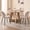 Boucle Beige Chairs, variant on 5 Piece 47'' Round Dining Table Chairs Set for 4, Farmhouse Oak Kitchen Table with 4 Boucle Mid Century Modern Dinning Room Chairs, Wood Dinner Table &Upholstered Chair Set of 4, Beige