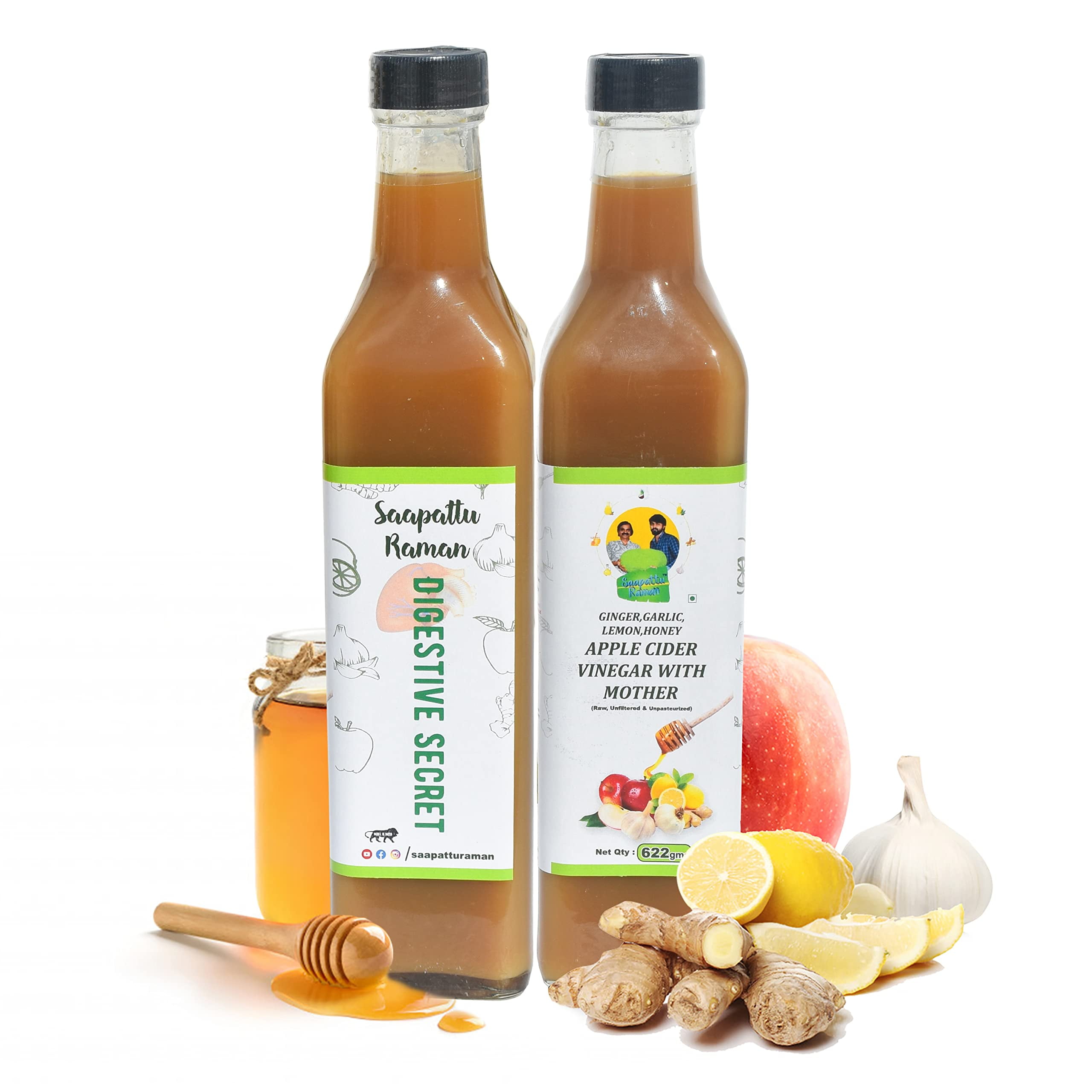 Saapattu Raman Digestive Secret Ginger, Garlic, Lemon, Honey Apple