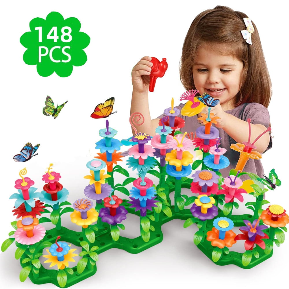 148 PCS Flower Garden Building Toys Kit, Educational STEM Toy and