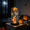 thumbnail image 5 of Eliaeconx Lighted Halloween Ghost Figurine, Holding Spooky Rose, LED Pumpkin Base for Tabletop, Spooky House, Indoor Party Decor, 5 of 6