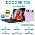 thumbnail image 4 of DOOGEE T20 Tablet 10.4 inch, 15GB (8+7GB) RAM+256GB ROM/1TB, 2000×1200 FHD+ 2K Display, Octa-Core, 8300mAh, Android 12 4G LTE Dual SIM Tablets, TÜV Certified, Widevine L1, 16MP+8MP, WiFi,Type C, 4 of 9