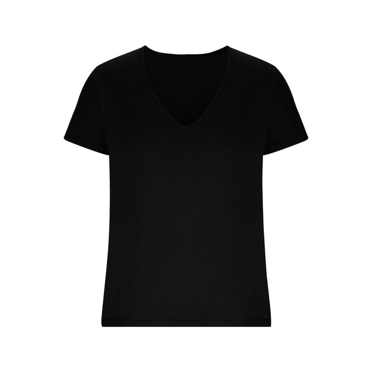 【関税&送料込み】Black V-Neck T-Shirt With Monile Detail NoxwB Mens Workout Fittness Deep V Neck T Shirt for Men Low