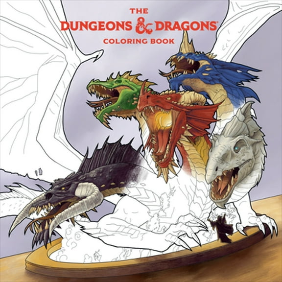 Pre-Owned The Dungeons & Dragons Coloring Book: 80 Adventurous Line Drawings (Paperback) 1984862197 9781984862198