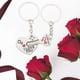 thumbnail image 2 of Par de llaveros de San Valentín: llavero con forma de corazón y aro para enamorados. Llaveros para parejas, para novios, novias, él y ella., 2 of 3