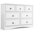 thumbnail image 2 of White 7 Drawer Dresser for Bedroom, Modern Wide Chest Of Drawers Wood Storage Cabinet for Living Room, 2 of 9
