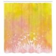 thumbnail image 3 of Ambesonne Spring Shower Curtain, Flower Butterfly Colored, 69"Wx75"L, Earth Yellow Pale Pink, 3 of 5