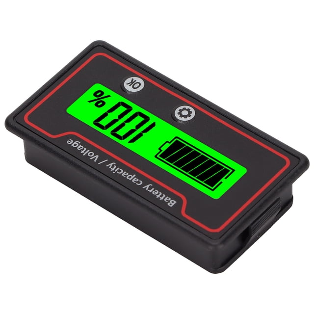 Luz Del Medidor De Batería, Pantalla De Capacidad Segura Para Disco Duro Alarma Lcd Hdd Caddy Medidor De Voltaje Para Vehículo Eléctrico 12-84Vverde