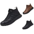 thumbnail image 4 of NOKIO Men'S Insulated Warm High-Top Cotton Shoes Men's Winter Thick Warm Casual All Soft Cotton Shoes Cold Proof Snow Boots Men'S Snow Adventure Boots, 4 of 5