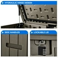 thumbnail image 3 of Dextrus Outdoor 90 Gallon Lockable Deck Box, Light Brown, 3 of 5