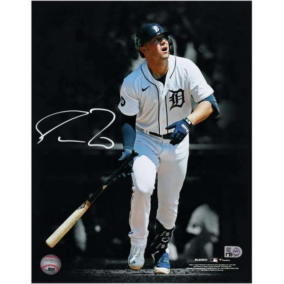 Spencer Torkelson Detroit Tigers Autographed 11" x 14" Bat Drop Spotlight Photograph - Fanatics Authentic Certified