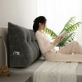 thumbnail image 2 of 2026 New Triangular Headboard Pillow,queen Wedge Headboard Pillow,Throw Pillows Bed Backrest Reading Bolster Lumbar Cushion, 2 of 6