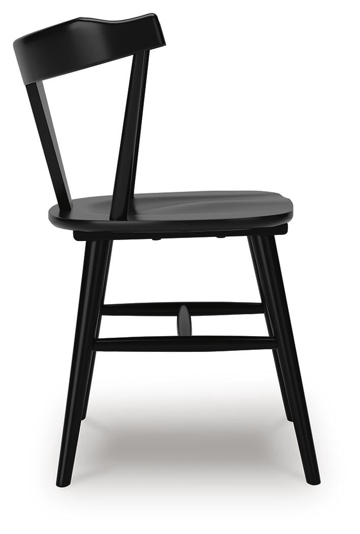Signature Design by Ashley Gretlynn Modern Dining Chairs with Wraparound Back, Set of 2, Black