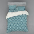 thumbnail image 2 of Ambesonne Damask Bedding Set 3 Pcs, Blue Floral Pattern, Twin, Blue White, 2 of 3