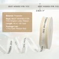 thumbnail image 2 of Uxcell Satin Ribbon, Best Wishes for You Valentine Ribbon for Gift Wrapping Fabric Ribbon for Craft DIY Wedding Birthday Valentine's Day Bouquet Accessories Beige, 2 of 7