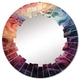 thumbnail image 2 of Designart "Chromatic Delirium Opt Art wall art II" Abstract Round Wall Mirror - Modern Oval Printed Decorative Oversized Mirror - Multiple Color Options, 2 of 4