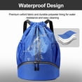 thumbnail image 3 of Hoedia Mochila deportiva con cordón – Bolsa de gimnasio para natación con cordón con compartimento para zapatos y bolsillo a prueba de humedad para mujeres y hombres, 3 of 5