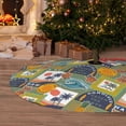 thumbnail image 6 of Yiaed Hawaiian Style Print Christmas Tree Skirt , Tree SkirtsTree Mat for Christmas Winter Holiday Indoor Decorations-30", 6 of 7