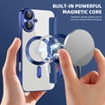 thumbnail image 5 of Allytechgroup Magnetic Wallet Case for Apple iPhone 16 Plus, RFID Blocking PU Leather Clear Back Cover Compatible with Magsafe Wireless Charging Anti-Scratch Phone Case for iPhone 16 Plus, Royalblue, 5 of 8