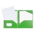 thumbnail image 2 of Two Pocket Folders Plastic Document Organizer Folder with Flap Double Pocket Presentation Folders Green, 2 of 6
