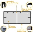 thumbnail image 3 of Magnetic Garage Door Screen with 4 Strapping Tapes for 1 Car Garage 8x7ft, Reinforced Fiberglass Mesh Door Screen with Closure Weighted Bottom, Durable Magnetic Screen Door Curtain Cover Kit, 3 of 4