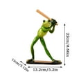 thumbnail image 2 of Cute Baseball Frog Sculpture Decoration, Creative Desktop Ornament For Home Office Garden Living Room Dining Room, Fun Craftsmanship Decorative Figurine For Holiday Gift, 2 of 3
