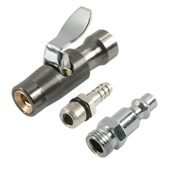 ARCADORA Brass Steel Air Chuck for Tire Inflation 0~200PSI 1/4” Female NPT Double Jaw Lock Schrader Valve Cars Motorcycles RVs ATVs Leak Free