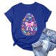 thumbnail image 2 of Mujeres Manga Corta de Verano Tops V-Cuello Impreso Suéter, Blusa de Moda Casual para la Primavera, 2 of 7