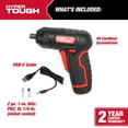 Hyper Tough 4Volt Max LithiumIon Angle Grip Screwdriver with Charger