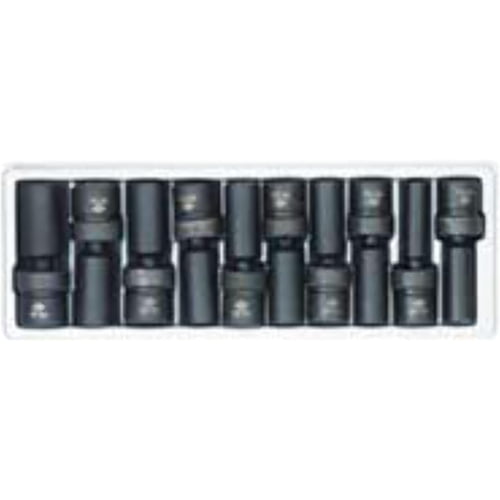 Sunex 2658 10-Piece 1/2" Drive Deep Universal Metric Impact Socket Set