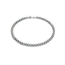 ADDURN Ultra-Luster 10-11mm Grey Genuine Cultured Freshwater Pearl 18" Necklace and Sterling Silver Filigree Clasp